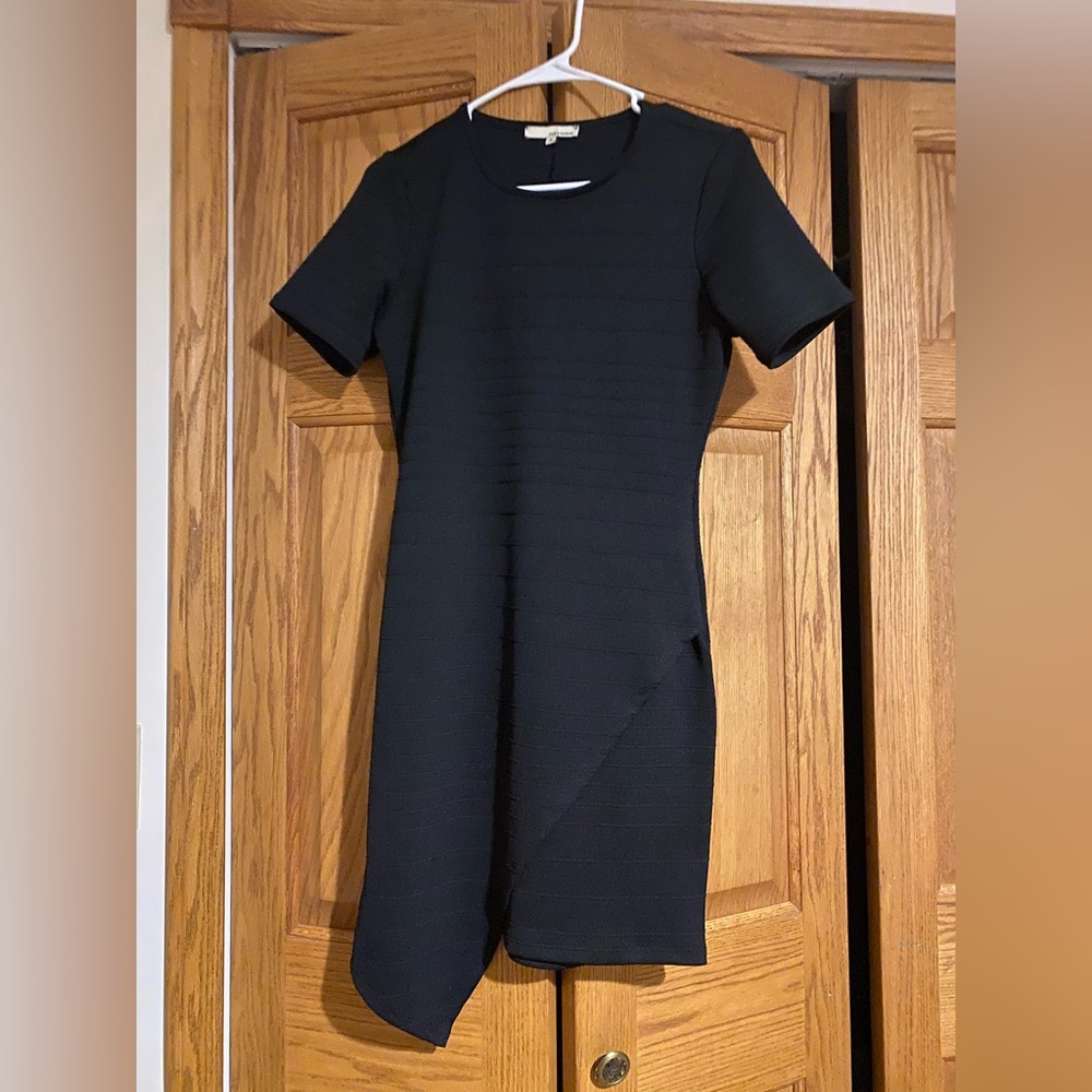 Black professional above knees dress